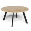 LS-R15 – LINEAR 1500 Dia Round Table – Wild Oak Top – Black Frame