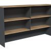 R2O-HU18 – Office Hutch 1800L – Wild Oak – Ironstone